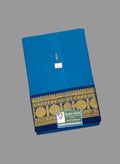 Kanchi Cotton - Rich Cotton - Blue - Yellow Jari Border
