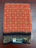 Handloom Saree with Kaikattu Design - Orange