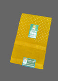 Bright Haldi Yellow Madurai Sungudi Cotton Saree with Golden Zari Self Rettapet Border