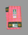 Sungudi Saree with checked jari design - Pink